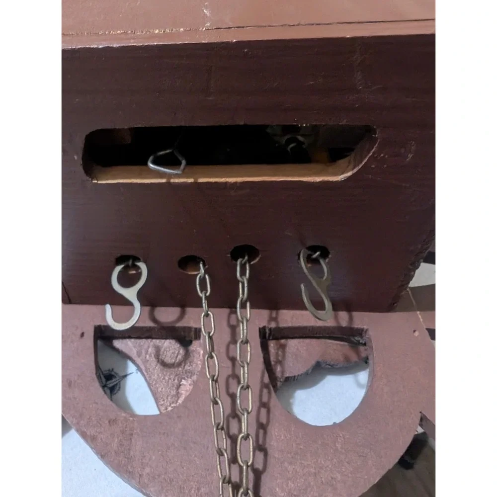 Vintage Mid Century Cuckoo Clock West Germany Traditional Style Dark Wood Time